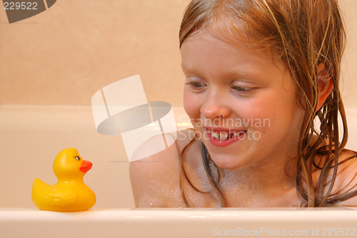 Image of Portrait with bath duck