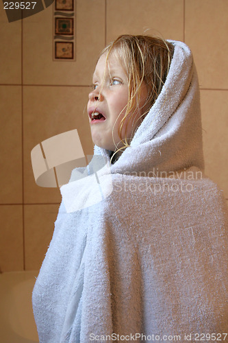 Image of Little girl with towel