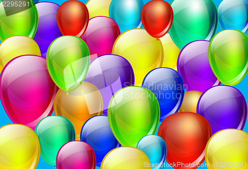 Image of background with color balloons 