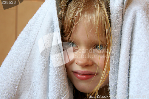 Image of Little girl with towel