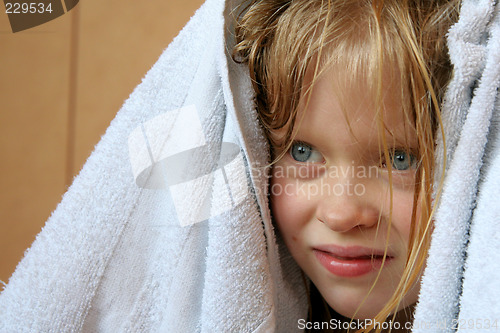 Image of Little girl with towel