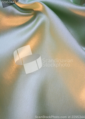 Image of Smooth elegant green silk as background