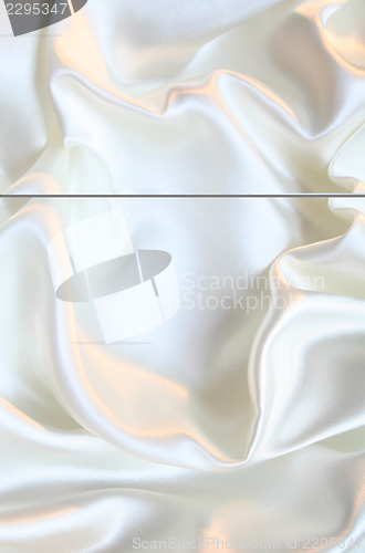 Image of Smooth elegant white silk as background