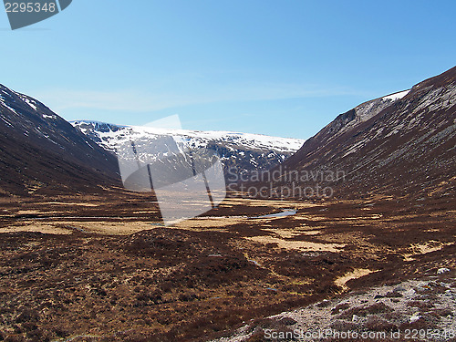 Image of Glen Geusachan, Cairngorms mountain, Scotland in spring