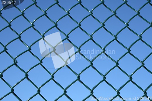 Image of Green chain link fence