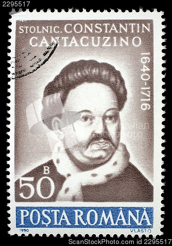 Image of Stamp printed in Romania, shows portrait of Constantin Cantacuzino