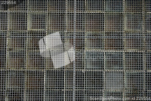Image of Rusty wire mesh background