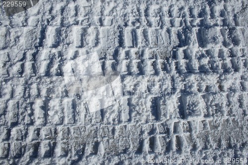 Image of Tire tracks in snow