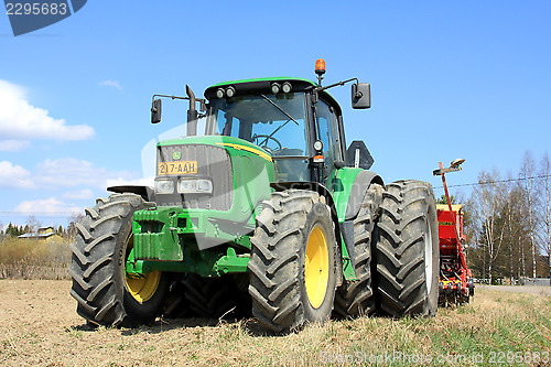 Image of John Deere 6620 Agricultural Tractor and Vaderstad Cultivator
