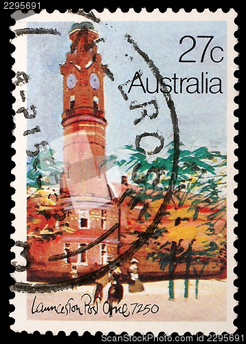 Image of Stamp printed in AUSTRALIA shows the Historic Australian Post Offices, Launceston