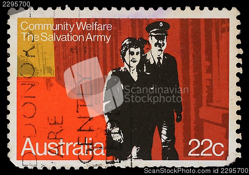 Image of Stamp printed in Australia honoring Community Welfare, Salvation Army