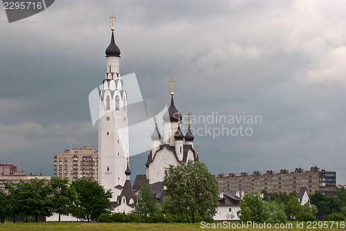 Image of The tower of the Orthodox Church.