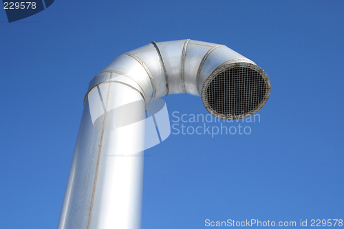 Image of Shiny metal ventilation pipe