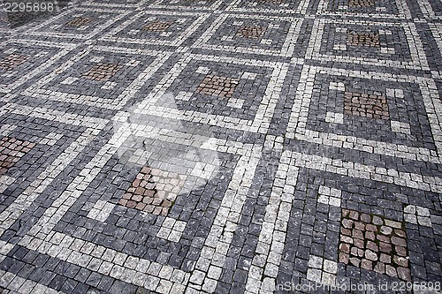 Image of Cube stone structure of Prague road