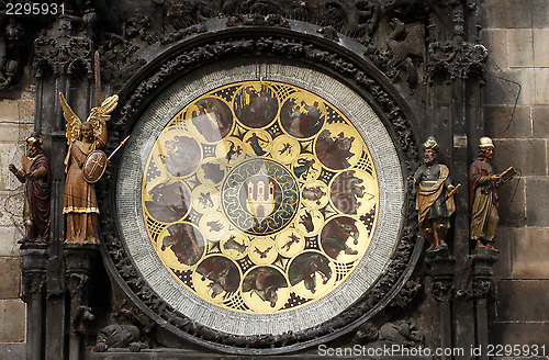 Image of Famous medieval astronomical clock in Prague, Czech Republic