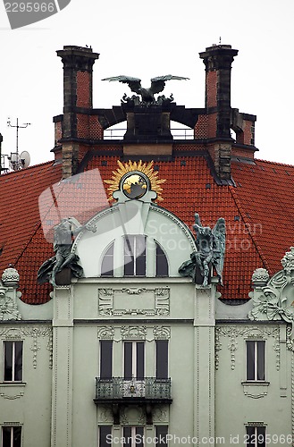 Image of Facade detail of the Goethe Institute at Prague