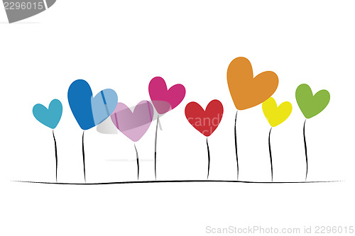 Image of heart flowers