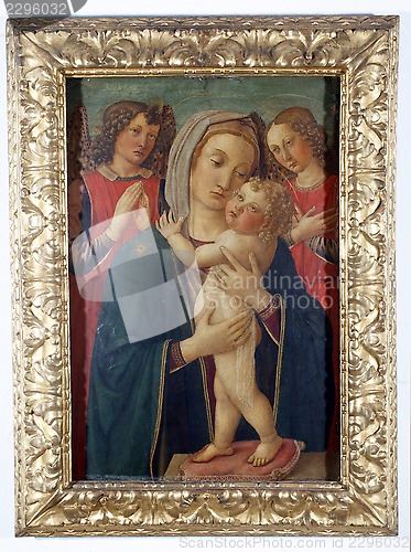 Image of Madonna with Child and two angels