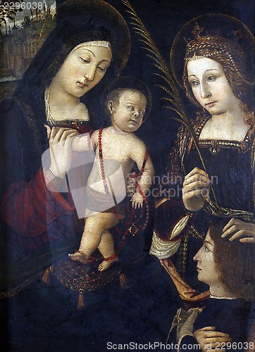 Image of Madonna and Child, St. Catherine and the donor