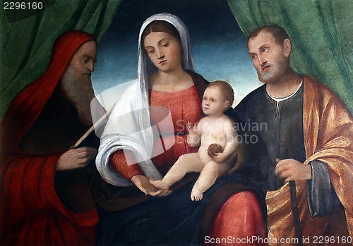 Image of Holy Family with Saint Jerome