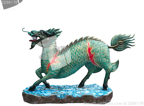 Image of dragon horse isolated