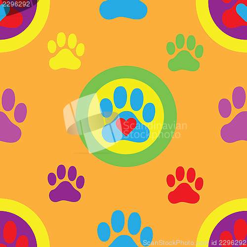 Image of Pawprint Seamless Pattern