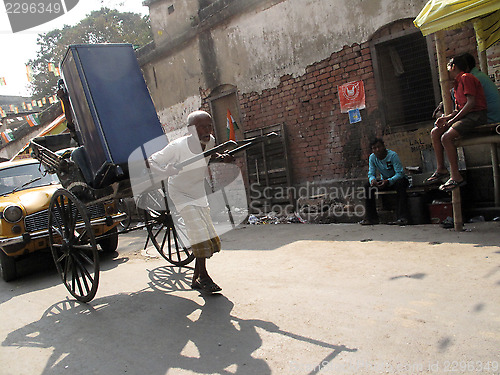 Image of Riksha taxi in Kolkata