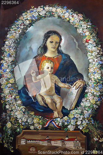 Image of Blessed Virgin Mary with baby Jesus