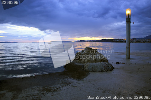 Image of Sea sunset over Split, Croatia