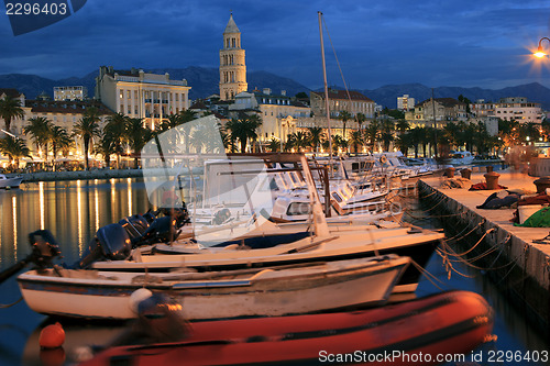 Image of Split city by night