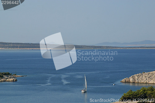 Image of Boat sails the sea