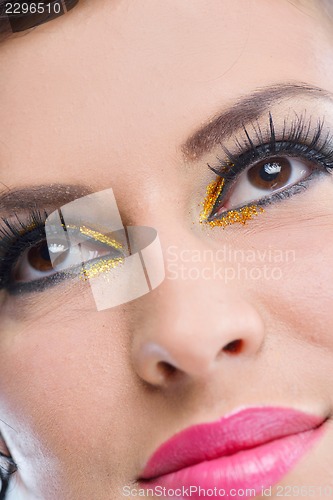 Image of Beautiful Woman with  Luxury Makeup