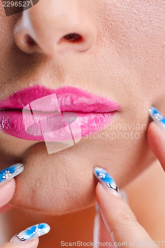 Image of Beautiful Woman with  Luxury Makeup