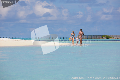 Image of happy family on vacation
