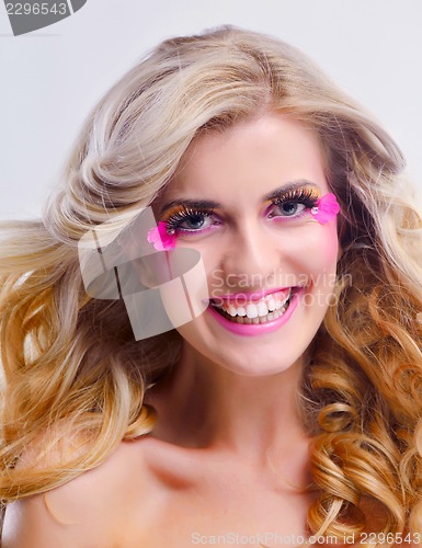 Image of Beautiful Woman with  Luxury Makeup