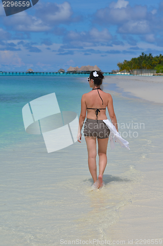 Image of happy woman enjoy  summer time