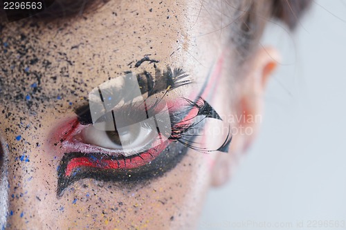 Image of Beautiful Woman with  Luxury Makeup