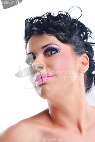 Image of Beautiful Woman with  Luxury Makeup