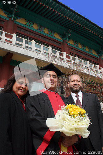 Image of Graduation day for an international student at an Asian universi