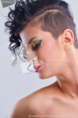 Image of Beautiful Woman with  Luxury Makeup