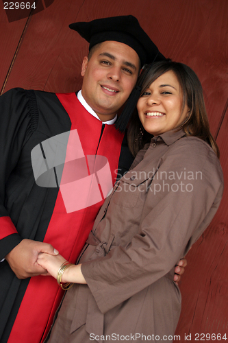 Image of Happy graduate with his partner