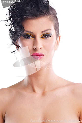 Image of Beautiful Woman with  Luxury Makeup
