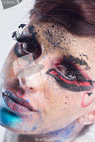 Image of Beautiful Woman with  Luxury Makeup