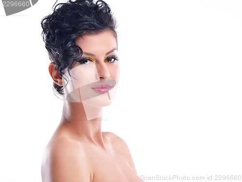 Image of Beautiful Woman with  Luxury Makeup