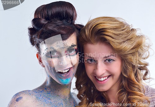 Image of Beautiful Woman with  Luxury Makeup