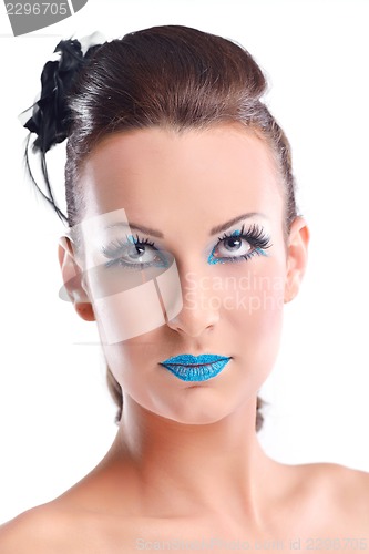 Image of Beautiful Woman with  Luxury Makeup