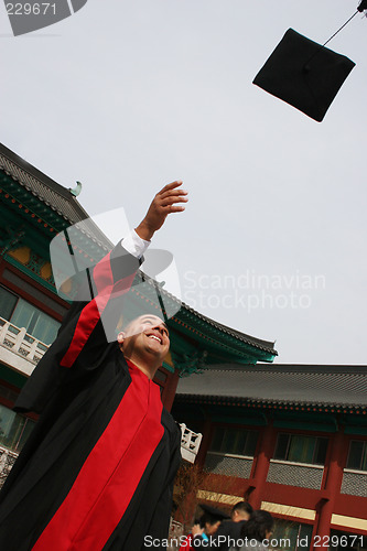 Image of University graduate celebrates his success