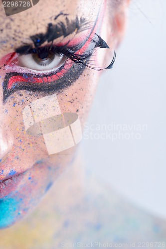 Image of Beautiful Woman with  Luxury Makeup