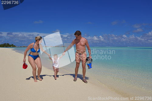 Image of happy family on vacation