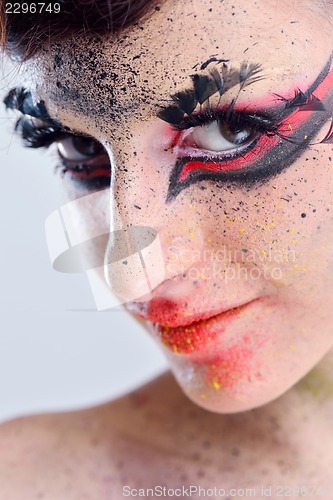 Image of Beautiful Woman with  Luxury Makeup